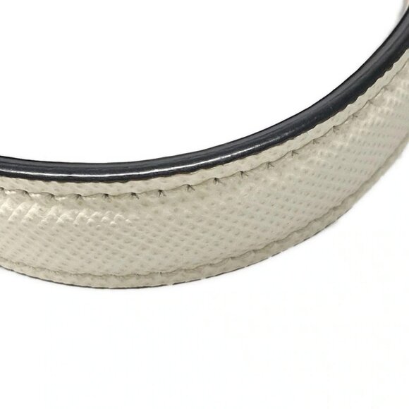 Auth PRADA Pannier Small 1BA217 White Saffiano Leather - Handbag - Picture 9 of 16